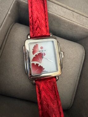 NIB Michele Ginkgo Deco Watch